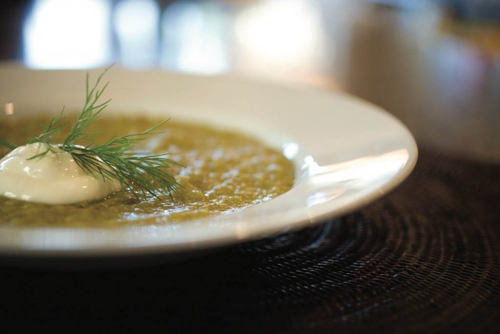 Lickety-Split Green Pea Soup