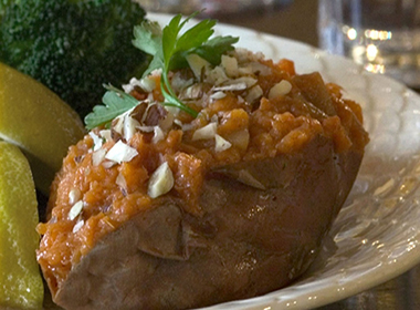 Pear Stuffed Sweet Potatoes