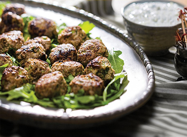 Provencal Turkey Meatballs with Tzatziki Sauce