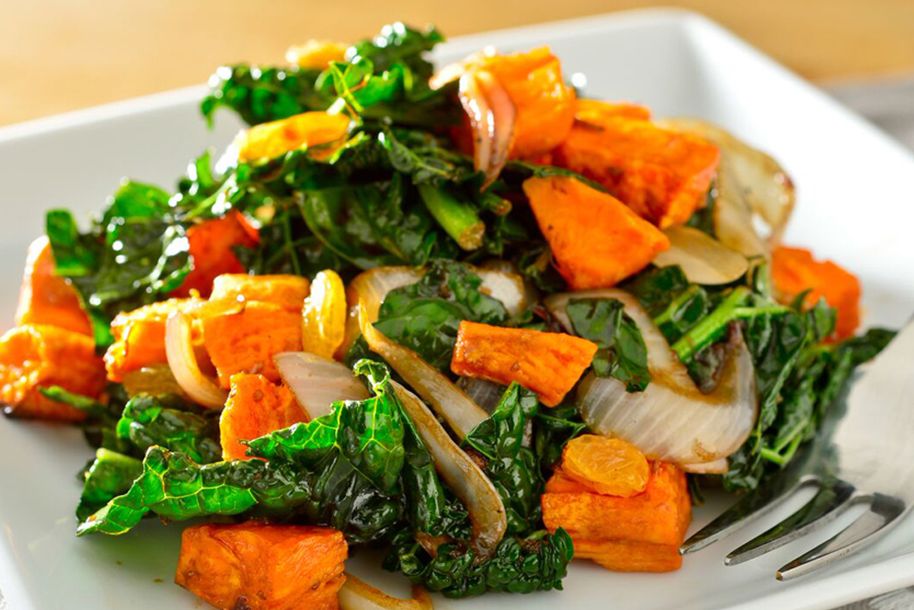 Wilted Kale & Sweet Potato Salad