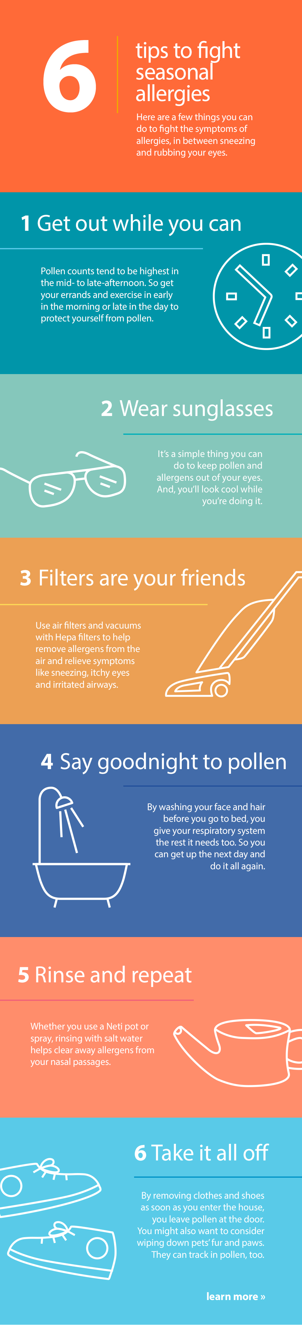 6 tips to fight seasonal allergies - Infographic